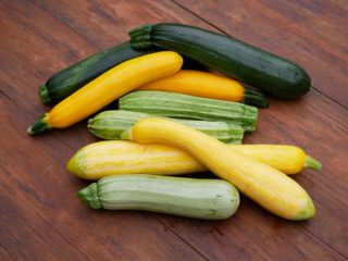 Courgettes oogst
