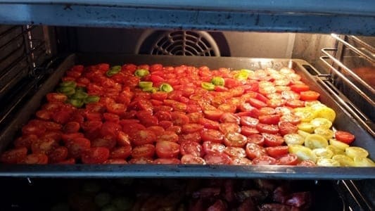 Tomaten drogen in de oven