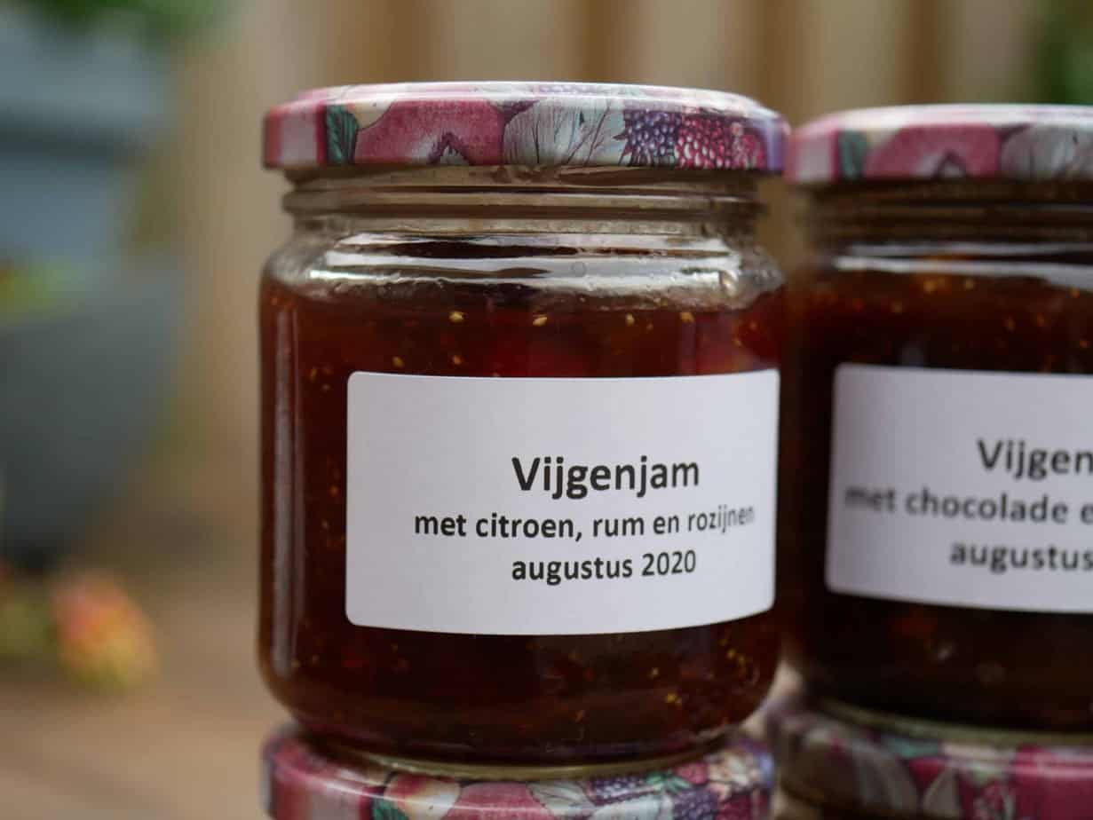 Jam van vijgen met rum en rozijnen Diana's mooie moestuin